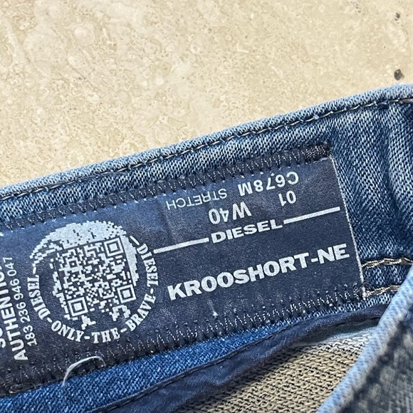 Diesel Blue Jean Shorts Distressed Summer Style - Picture 4 of 6